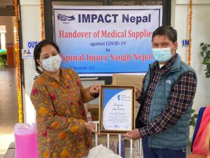 Support of Medical Safety and Security Kits to Spinal Injury Sangh Nepal